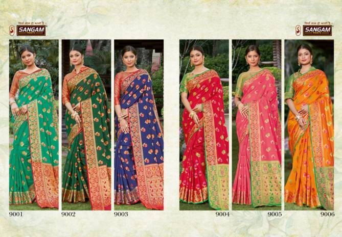 Sangam Kalinaa Silk Latest Fancy Designer Festive Wear Banarasi Silk Sarees Collection
